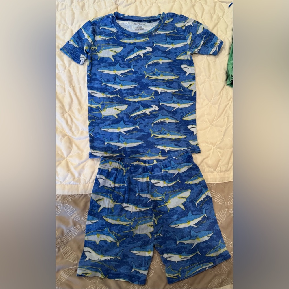 Shark Adventure Blue Pajama Set